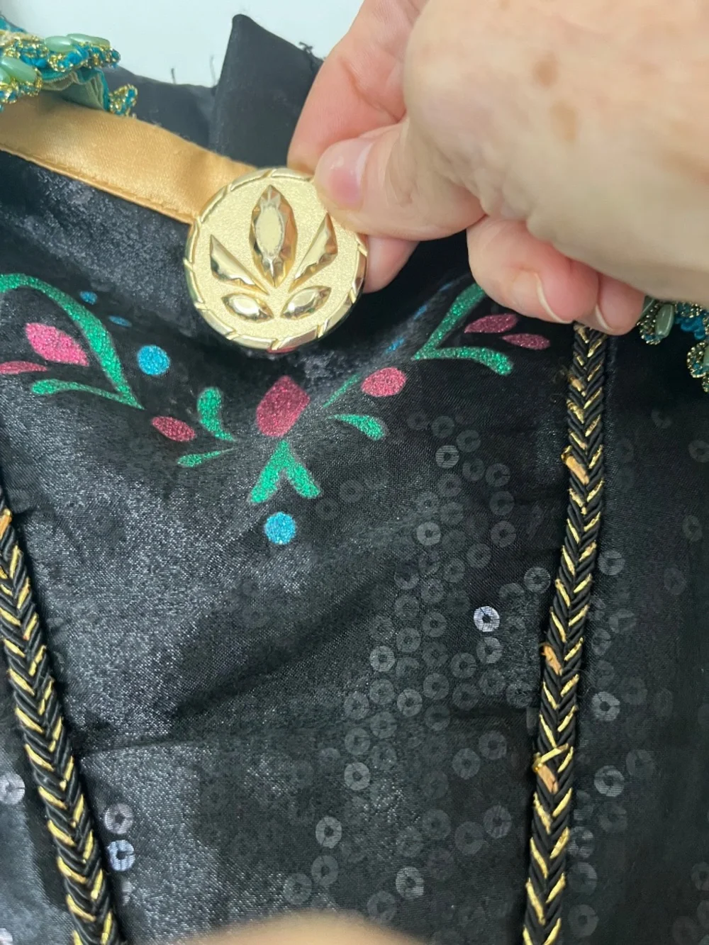 Authentic 2015 Disney Store Frozen Princess Anna Coronation Gown Costume Sz 7/8